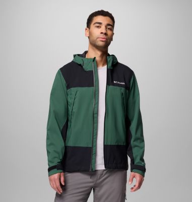 Men's Boulder Falls Waterproof Jacket, Color: Rain Forest, Black, image 3