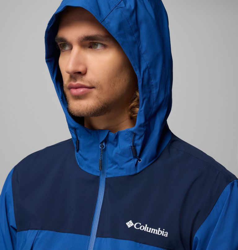 Veste Imperméable Boulder Falls Homme, Color: Mountain Blue, Collegiate Navy, image 6