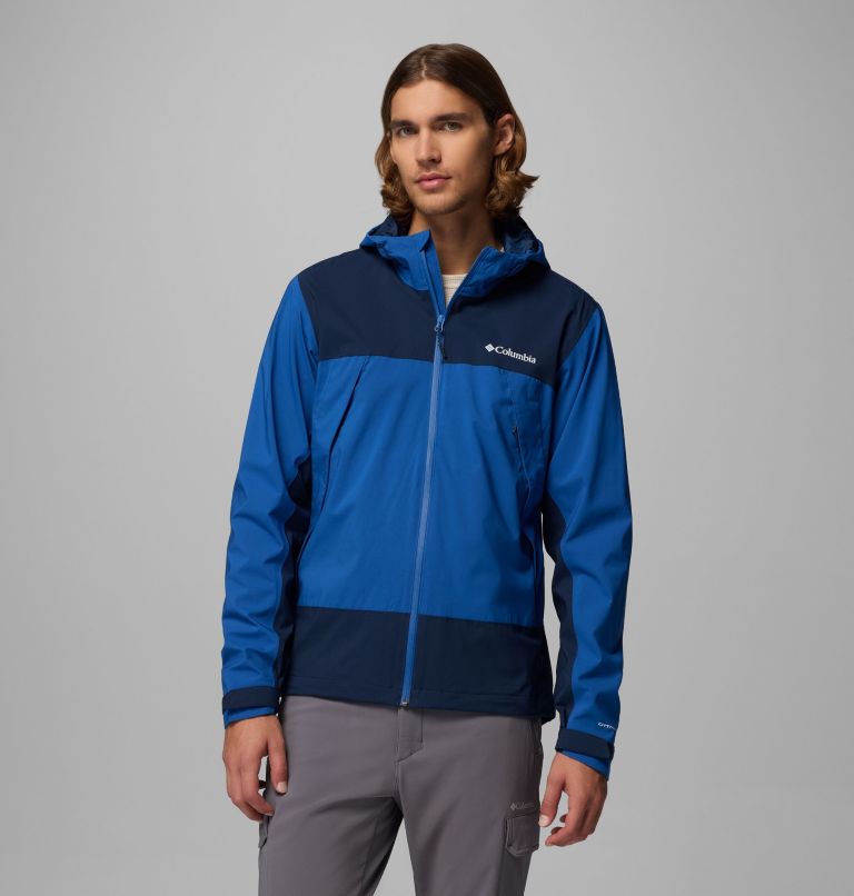 Veste Imperméable Boulder Falls Homme, Color: Mountain Blue, Collegiate Navy, image 1