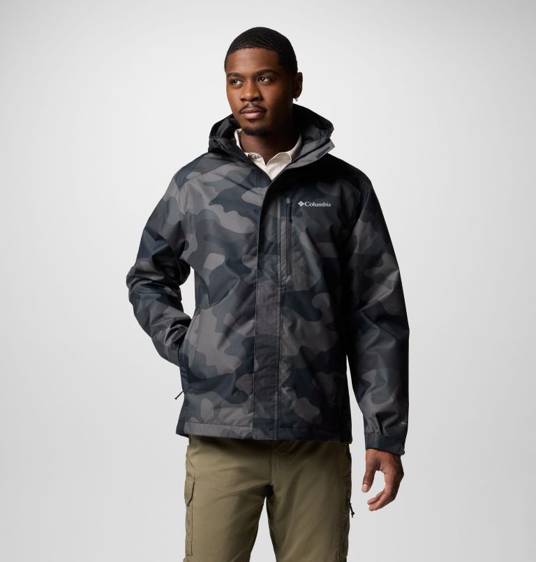Men's Hikebound II Printed Jacket, Color: Black Mod Camo Print, image 1