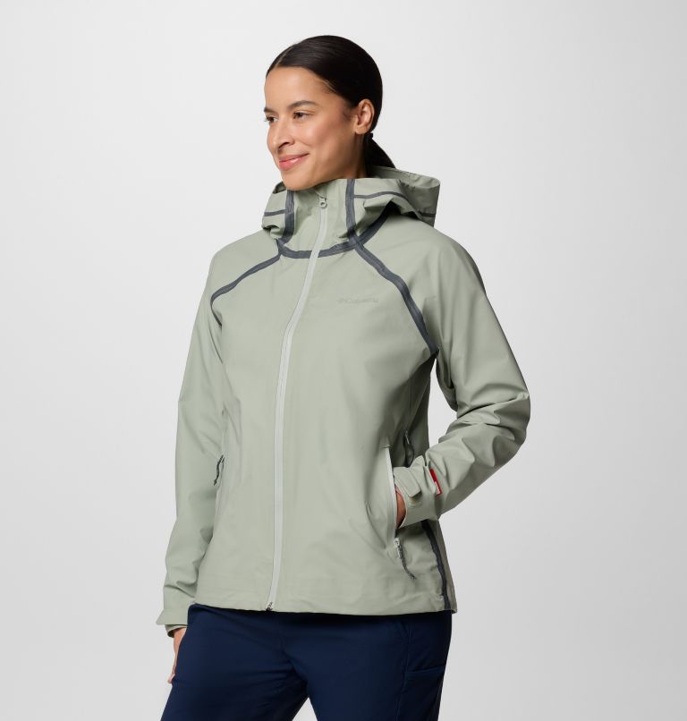Women's Reign No Shine Waterproof Jacket, Color: Safari, image 3