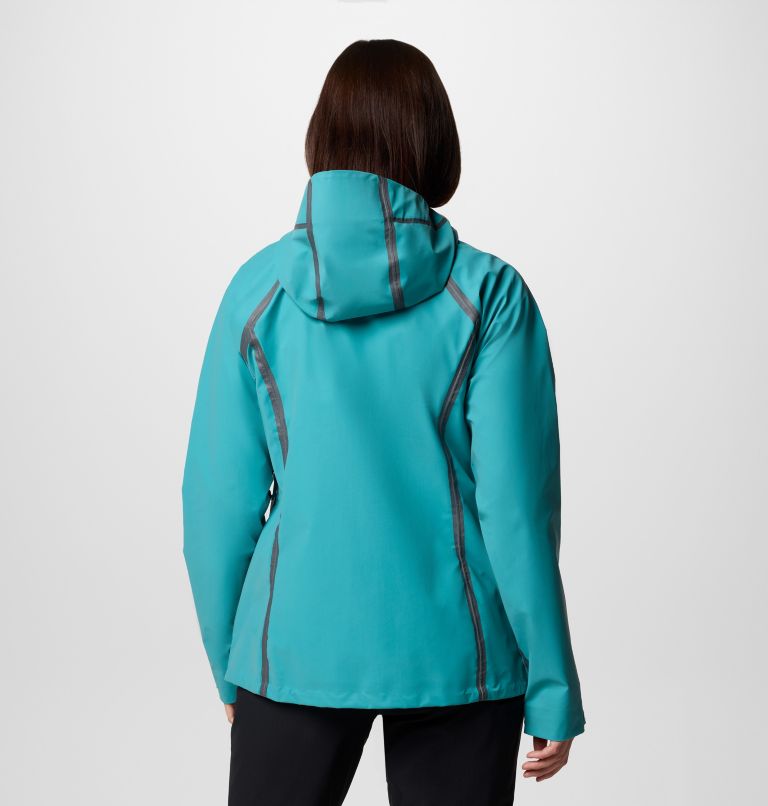 Women's Reign No Shine Waterproof Jacket, Color: River Blue, image 2
