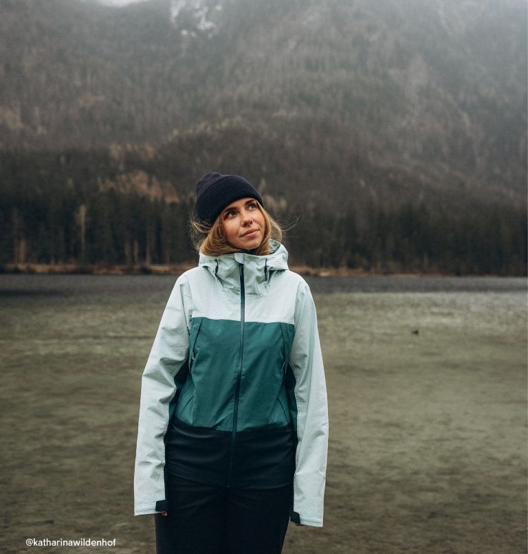 Boulder Falls Jacket, Color: River Blue, Collegiate Navy, Spray, image 10
