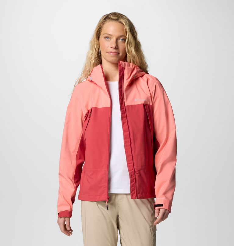 Women's Boulder Falls Waterproof Jacket, Color: Daredevil, Alpenglow, image 7