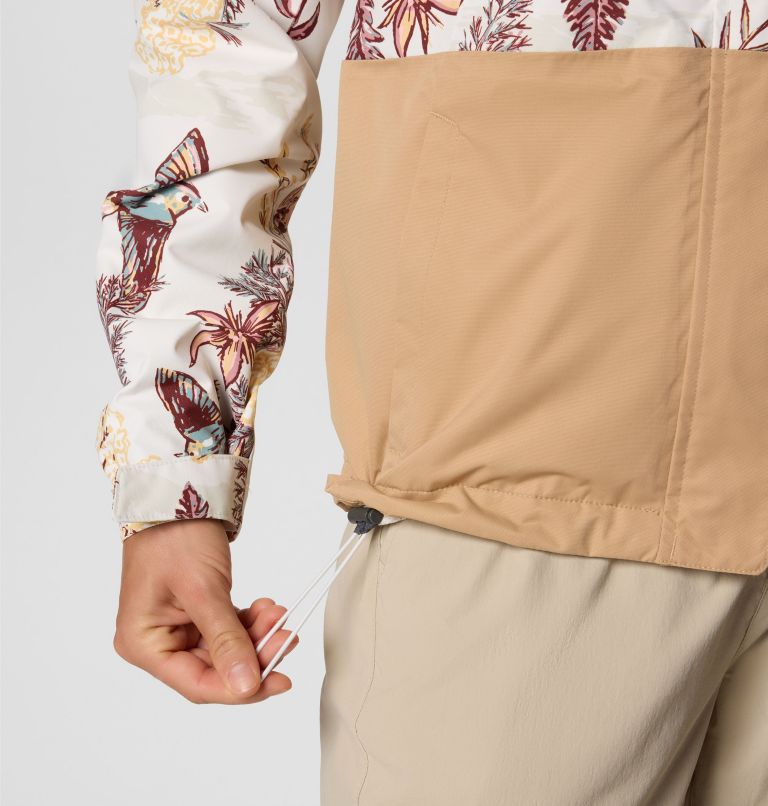 Women's Hikebound Printed Jacket, Color: Sea Salt Outbacked, Canoe, image 5