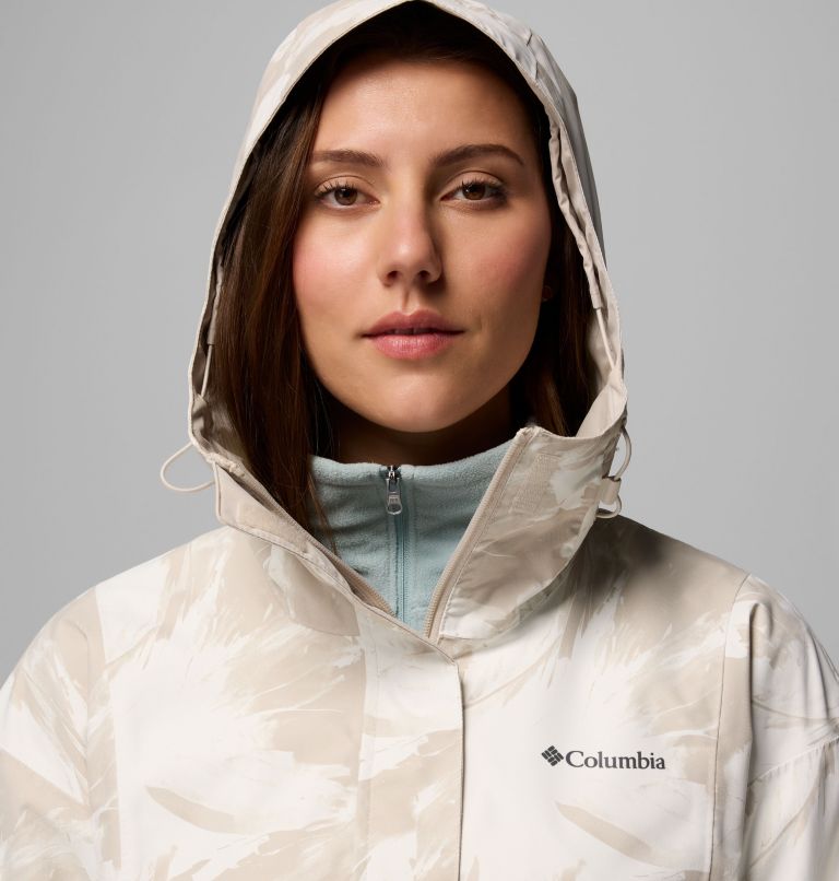 Women's Hikebound Printed Jacket, Color: Dark Stone Snowflight, Dark Stone, image 7