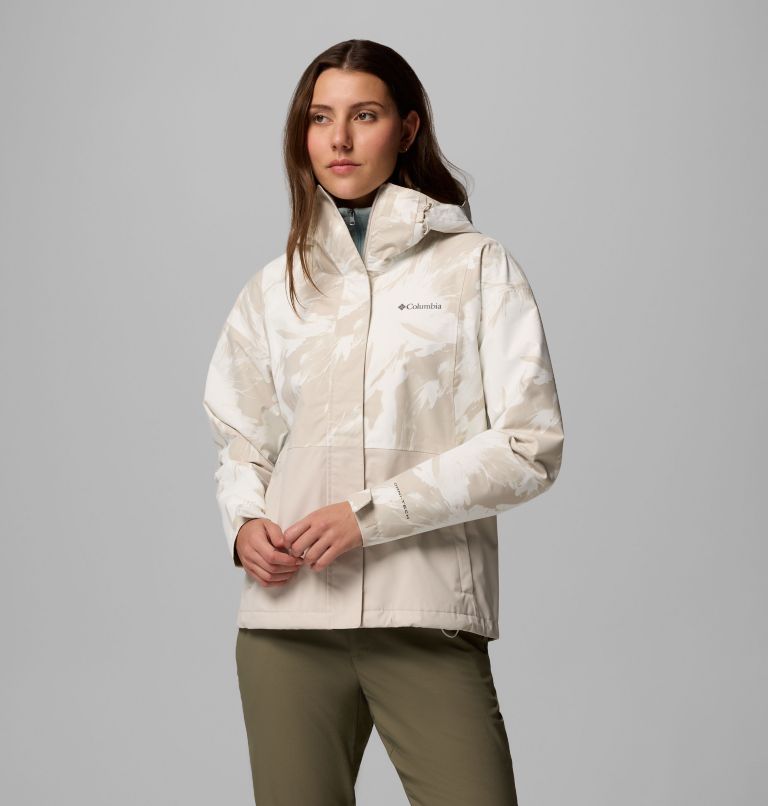 Women's Hikebound Printed Jacket, Color: Dark Stone Snowflight, Dark Stone, image 1