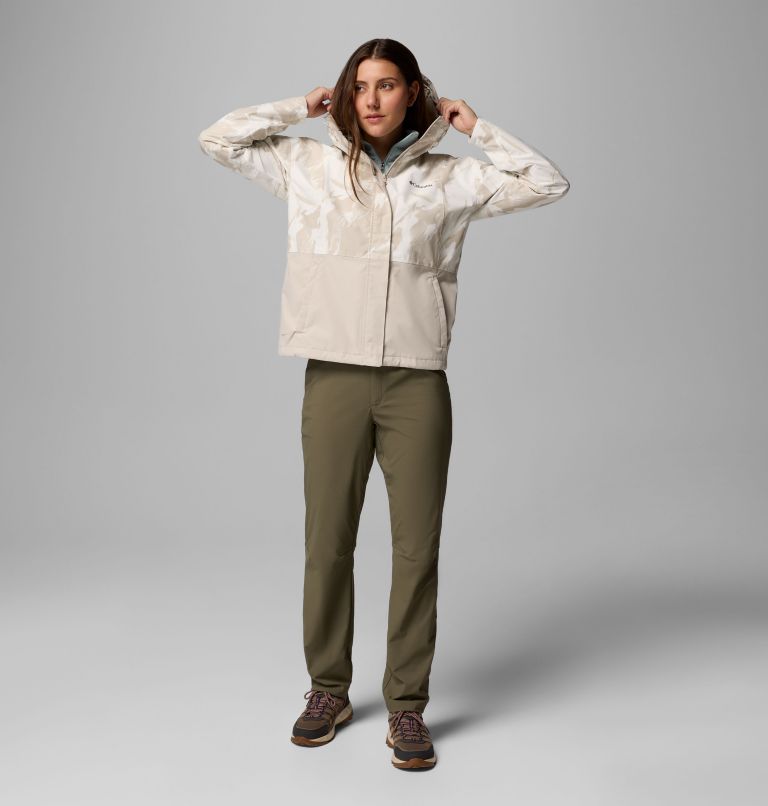 Women's Hikebound Printed Jacket, Color: Dark Stone Snowflight, Dark Stone, image 2