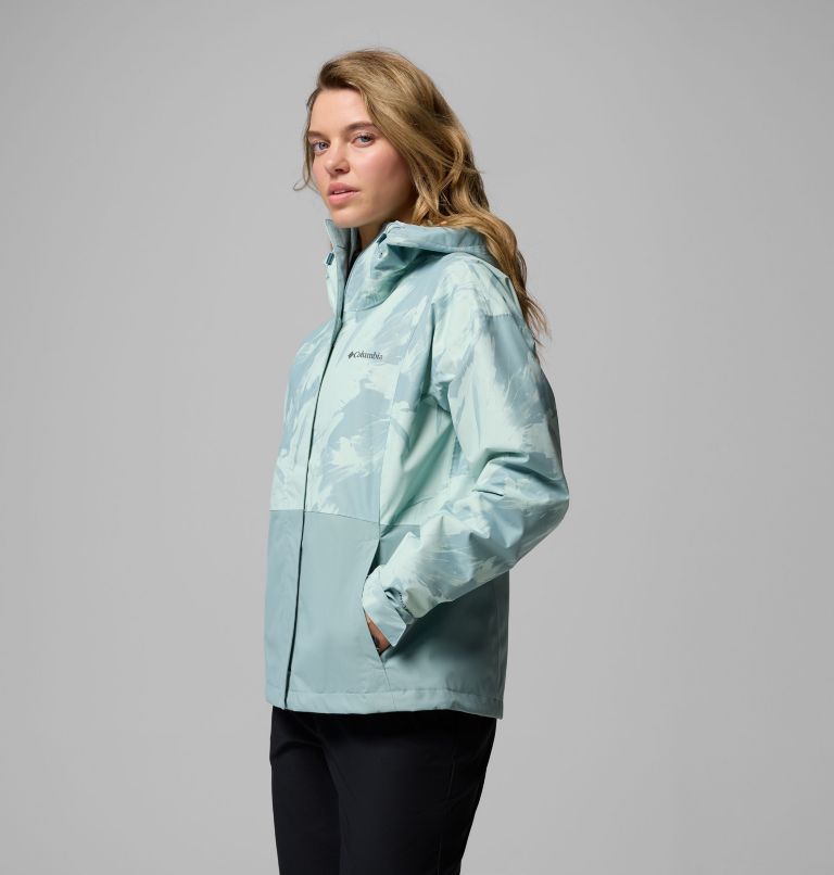Women's Hikebound Printed Jacket, Color: Crushed Blue Snowflight, Crushed Blue, image 4