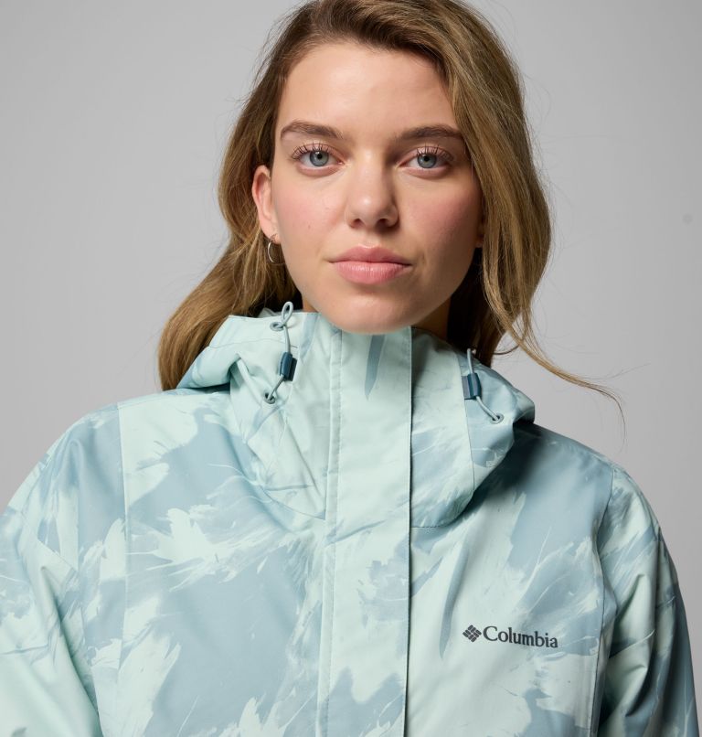 Women's Hikebound Printed Jacket, Color: Crushed Blue Snowflight, Crushed Blue, image 5