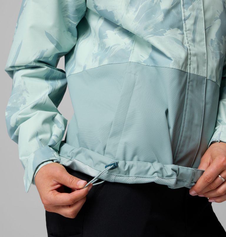 Women's Hikebound Printed Jacket, Color: Crushed Blue Snowflight, Crushed Blue, image 6