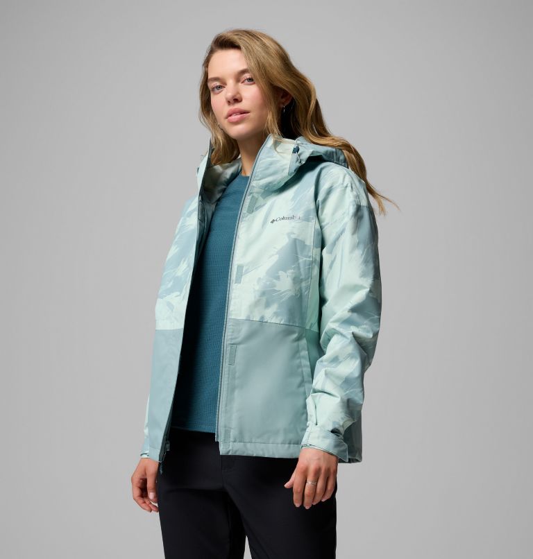 Women's Hikebound Printed Jacket, Color: Crushed Blue Snowflight, Crushed Blue, image 9