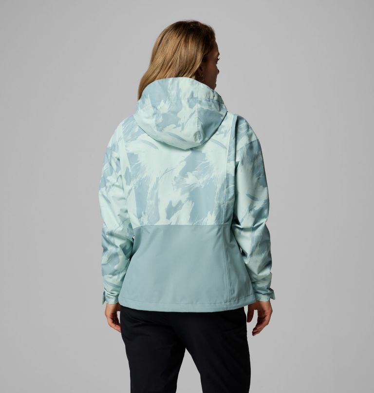 Women's Hikebound Printed Jacket, Color: Crushed Blue Snowflight, Crushed Blue, image 3