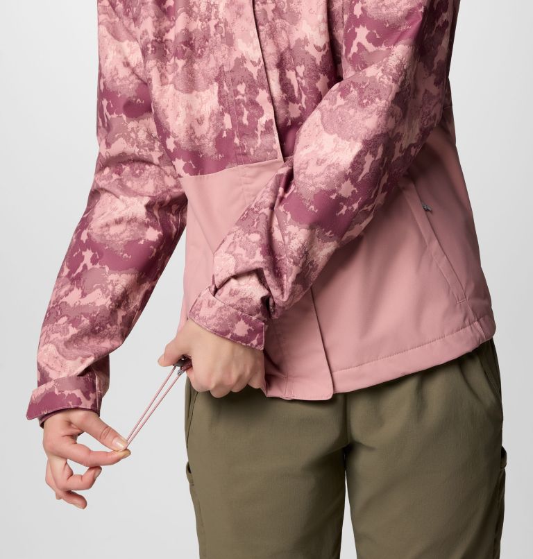 Women's Hikebound Printed Jacket, Color: Eraser Pink Deco, Eraser Pink, image 6