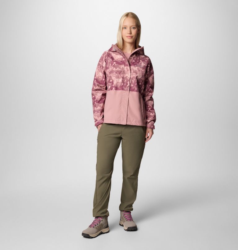 Women's Hikebound Printed Jacket, Color: Eraser Pink Deco, Eraser Pink, image 7