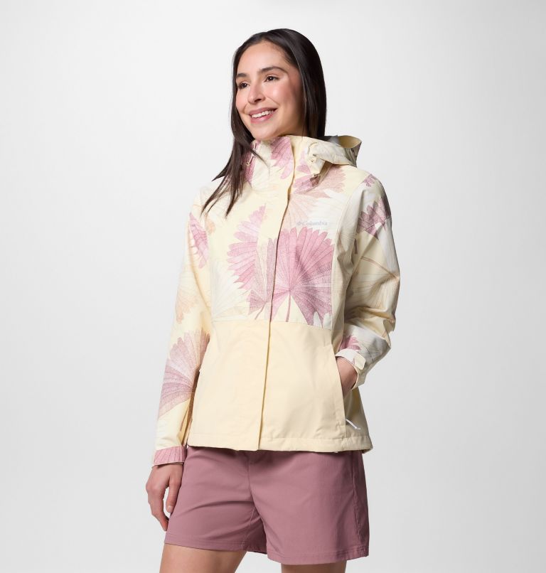 Women's Hikebound Printed Jacket, Color: Lemon Wash Rays, Lemon Wash, image 3