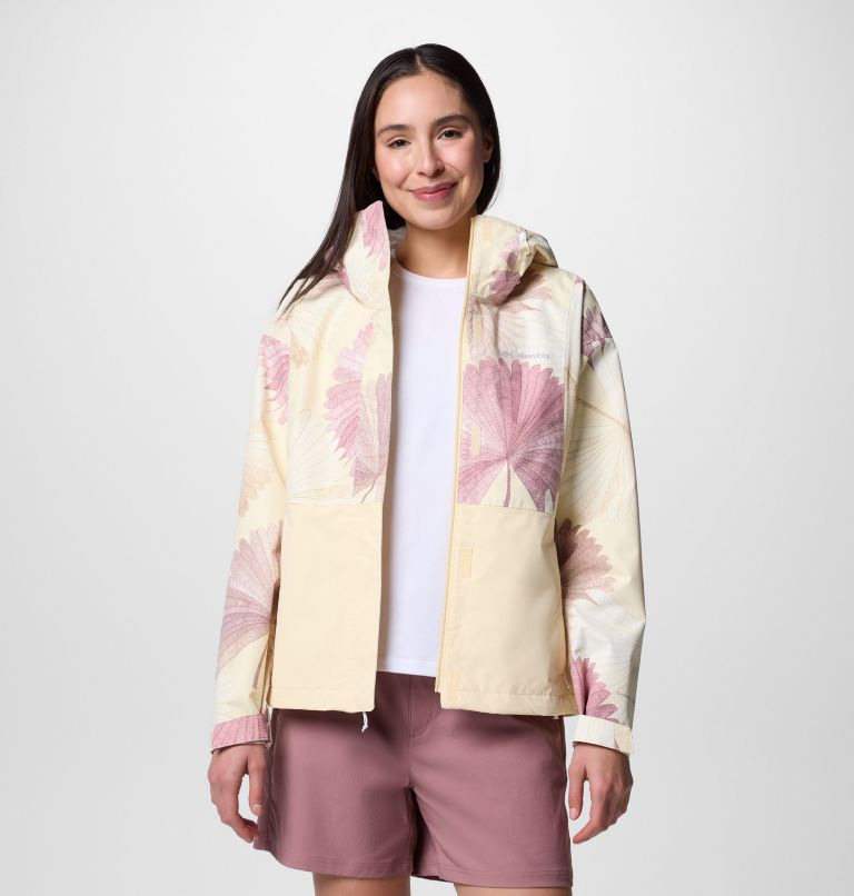 Women's Hikebound Printed Jacket, Color: Lemon Wash Rays, Lemon Wash, image 6