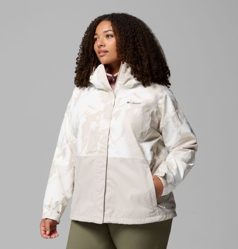 Women's Hikebound Printed Jacket - Plus Size, Color: Dark Stone Snowflight, Dark Stone, image 4