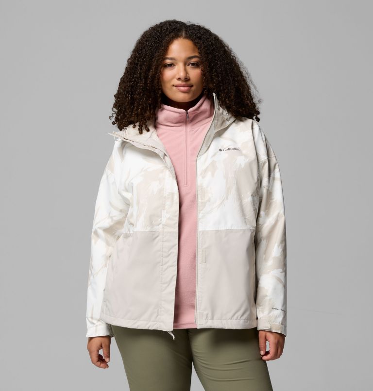 Women's Hikebound Printed Jacket - Plus Size, Color: Dark Stone Snowflight, Dark Stone, image 1