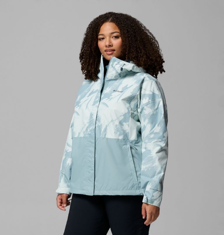 Women's Hikebound Printed Jacket - Plus Size, Color: Crushed Blue Snowflight, Crushed Blue, image 4