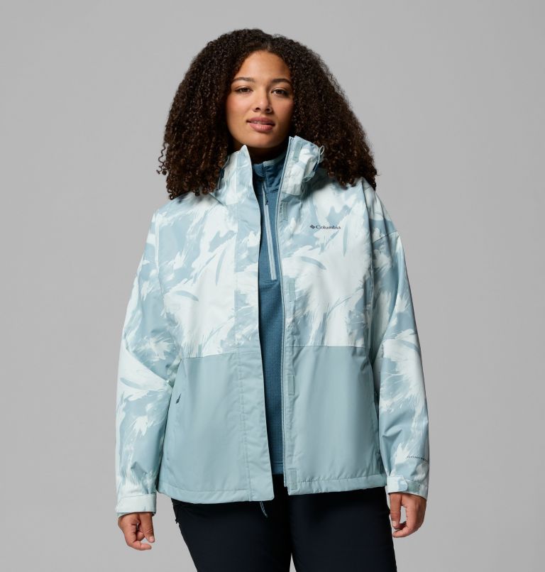 Women's Hikebound Printed Jacket - Plus Size, Color: Crushed Blue Snowflight, Crushed Blue, image 5