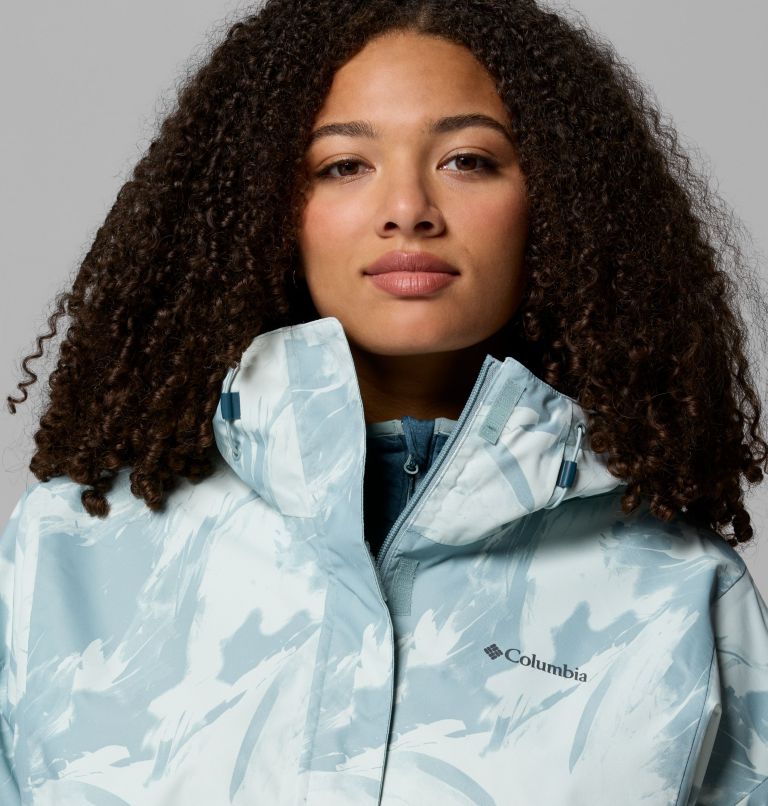 Women's Hikebound Printed Jacket - Plus Size, Color: Crushed Blue Snowflight, Crushed Blue, image 6