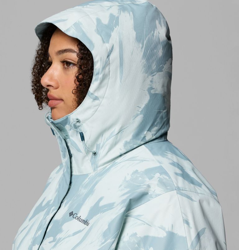 Women's Hikebound Printed Jacket - Plus Size, Color: Crushed Blue Snowflight, Crushed Blue, image 8