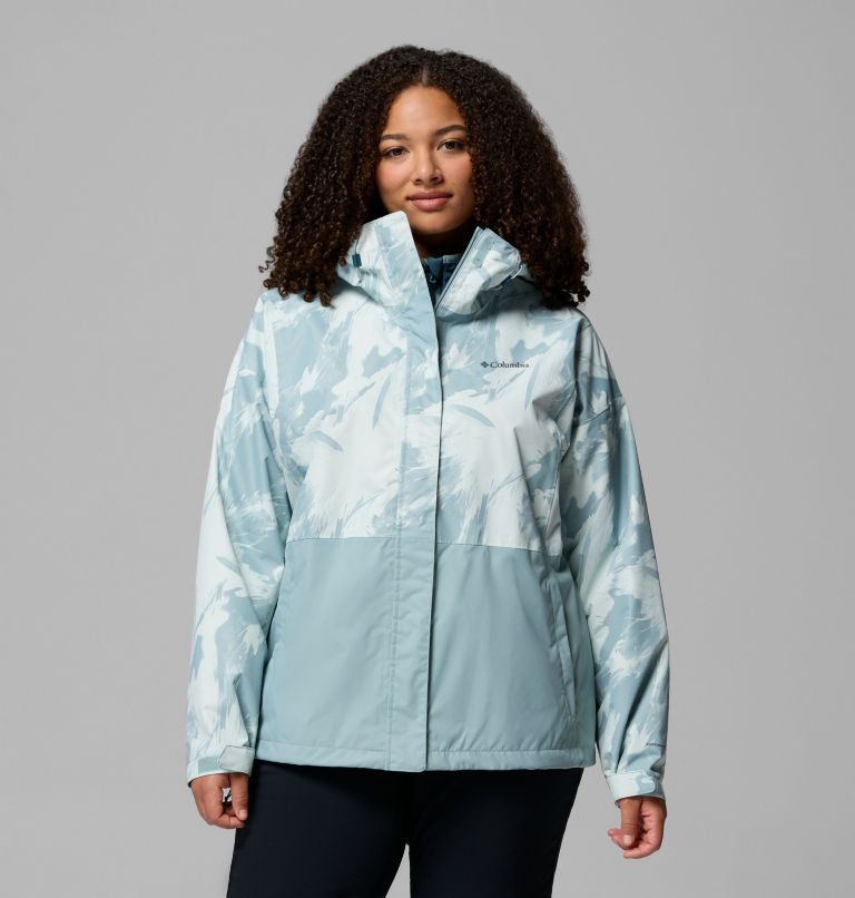 Women's Hikebound Printed Jacket - Plus Size, Color: Crushed Blue Snowflight, Crushed Blue, image 1
