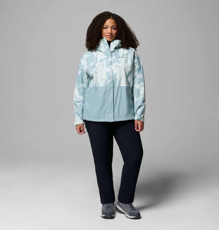 Women's Hikebound Printed Jacket - Plus Size, Color: Crushed Blue Snowflight, Crushed Blue, image 2