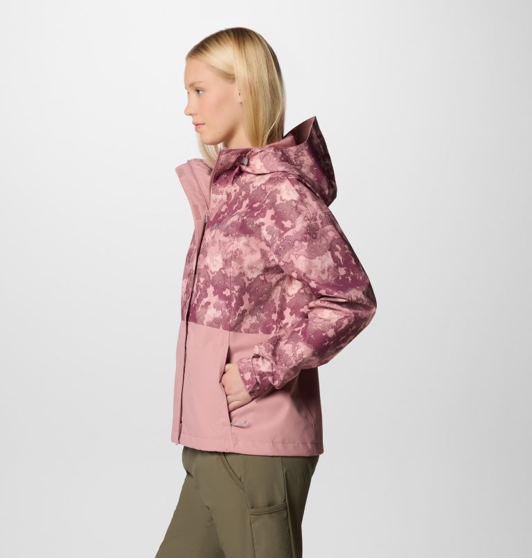 Chaqueta impermeable con estampado Hikebound para mujer, Color: Eraser Pink Deco, Eraser Pink, image 3
