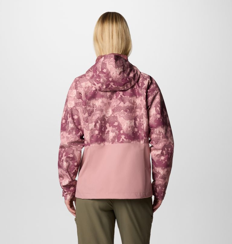 Chaqueta impermeable con estampado Hikebound para mujer, Color: Eraser Pink Deco, Eraser Pink, image 2