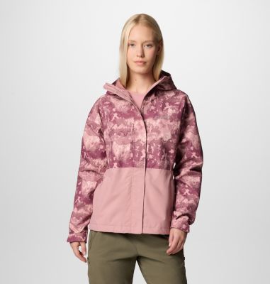 Hikebound Printed Jacket, Color: Eraser Pink Deco, Eraser Pink, image 1