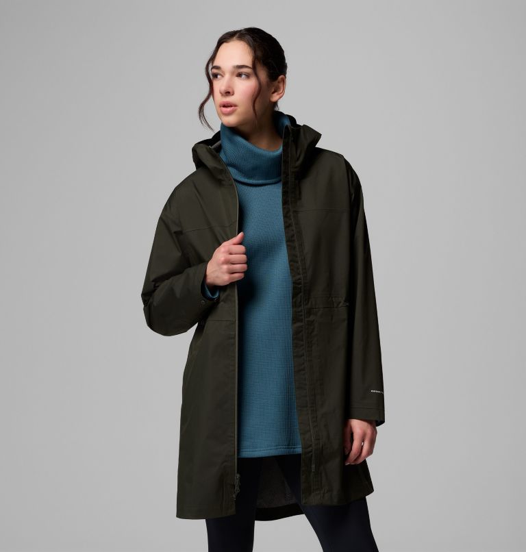 Women's Weekend Adventure II Long Shell, Color: Greenscape, image 5