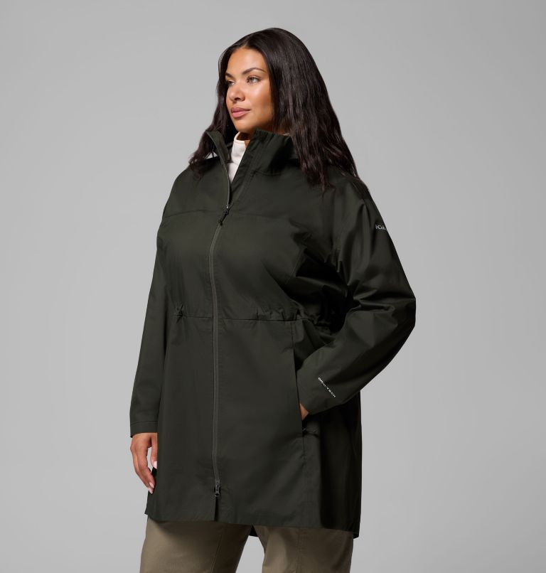 Women's Weekend Adventure II Long Shell - Plus Size, Color: Greenscape, image 4