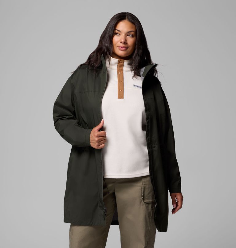 Women's Weekend Adventure II Long Shell - Plus Size, Color: Greenscape, image 5