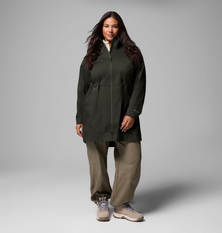Women's Weekend Adventure II Long Shell - Plus Size, Color: Greenscape, image 2