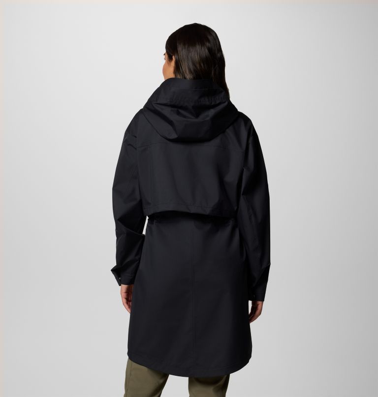 Women's Weekend Adventure II Long Waterproof Jacket, Color: Black, image 2