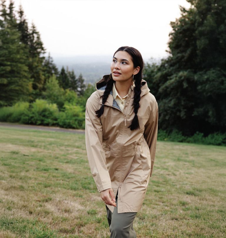 Women's Weekend Adventure II Long Waterproof Jacket, Color: Canoe, image 9