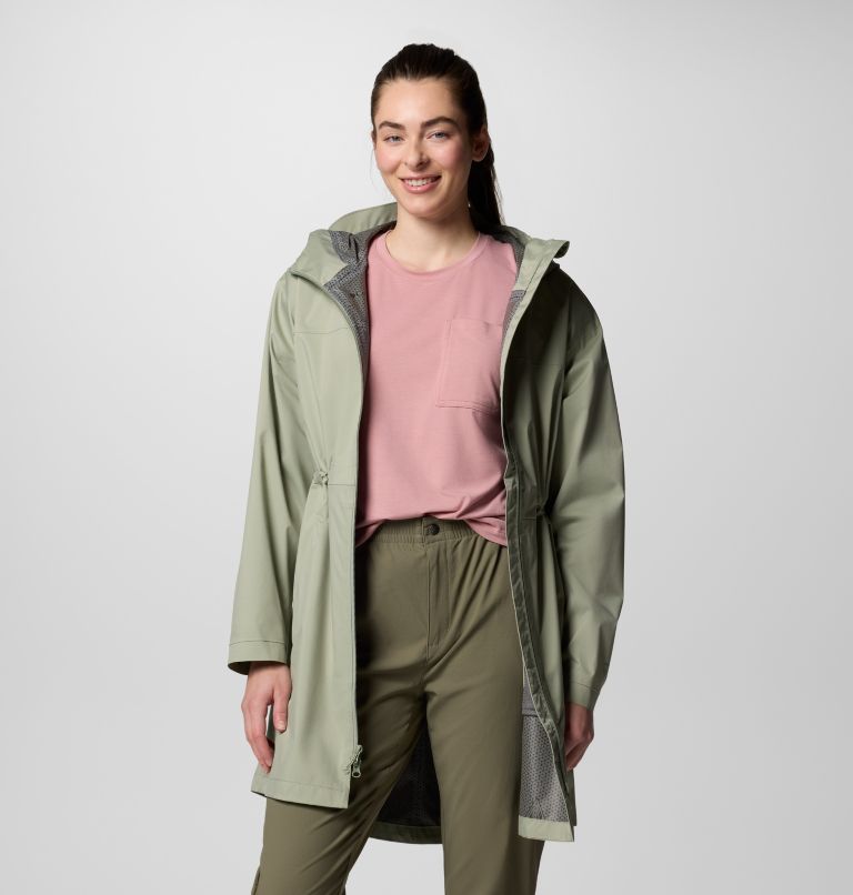 Women's Weekend Adventure II Long Waterproof Jacket, Color: Safari, image 7