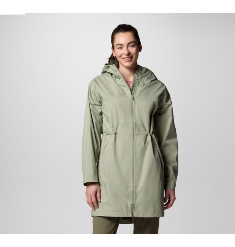 Women's Weekend Adventure II Long Waterproof Jacket, Color: Safari, image 1
