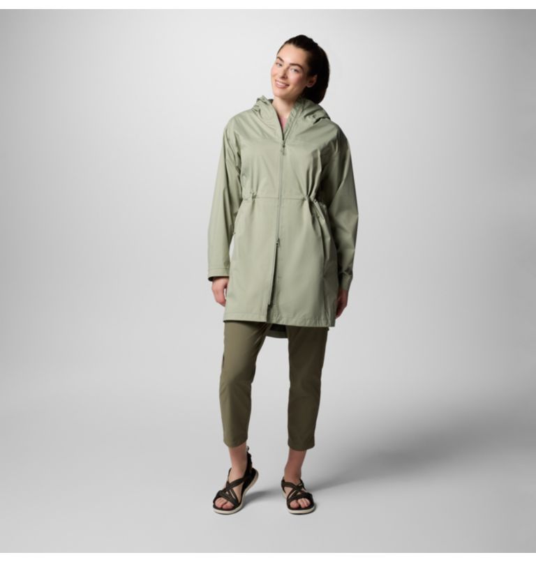 Women's Weekend Adventure II Long Waterproof Jacket, Color: Safari, image 3