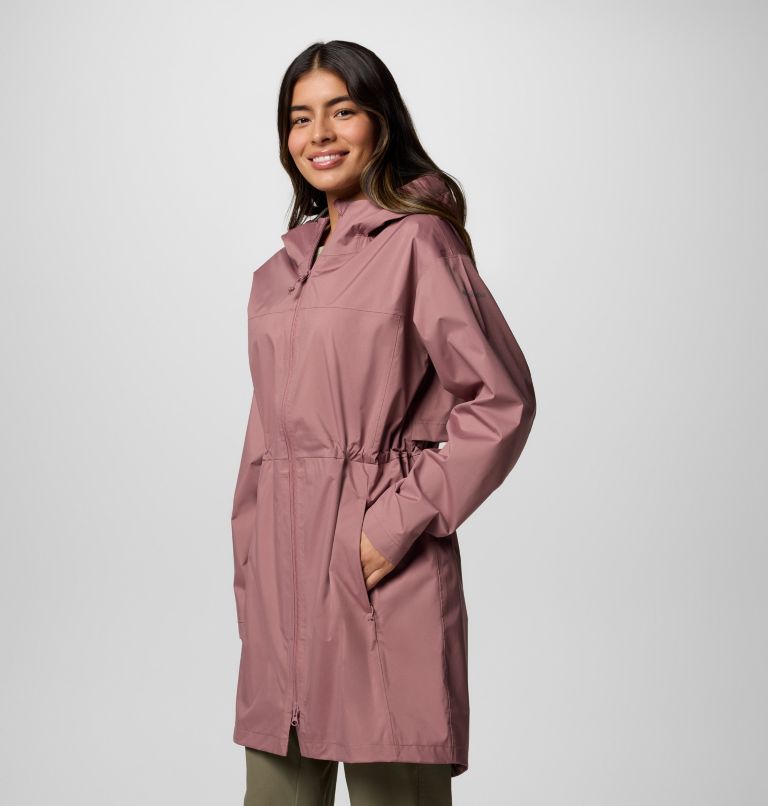 Women's Weekend Adventure II Long Waterproof Jacket, Color: Fig, image 3