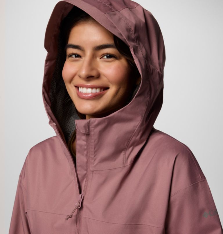 Women's Weekend Adventure II Long Waterproof Jacket, Color: Fig, image 4