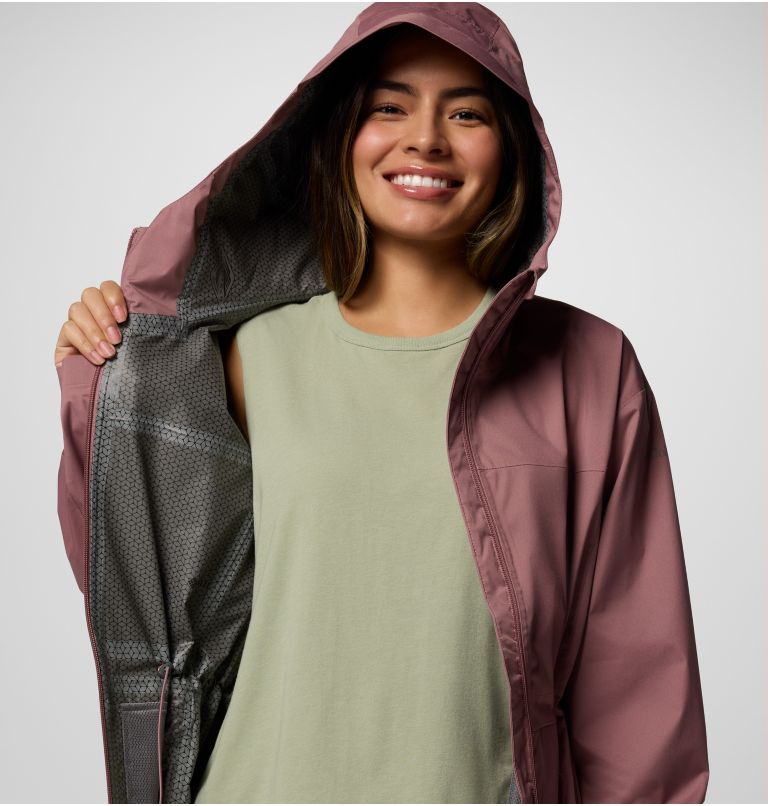 Women's Weekend Adventure II Long Waterproof Jacket, Color: Fig, image 5