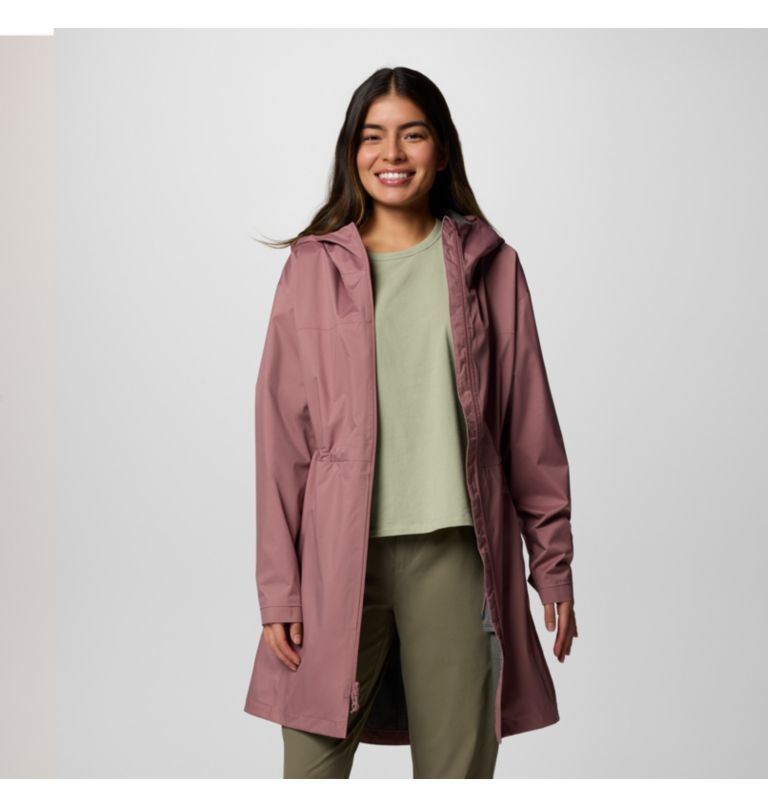 Women's Weekend Adventure II Long Waterproof Jacket, Color: Fig, image 6