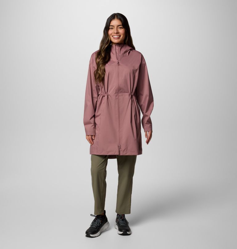 Women's Weekend Adventure II Long Waterproof Jacket, Color: Fig, image 7