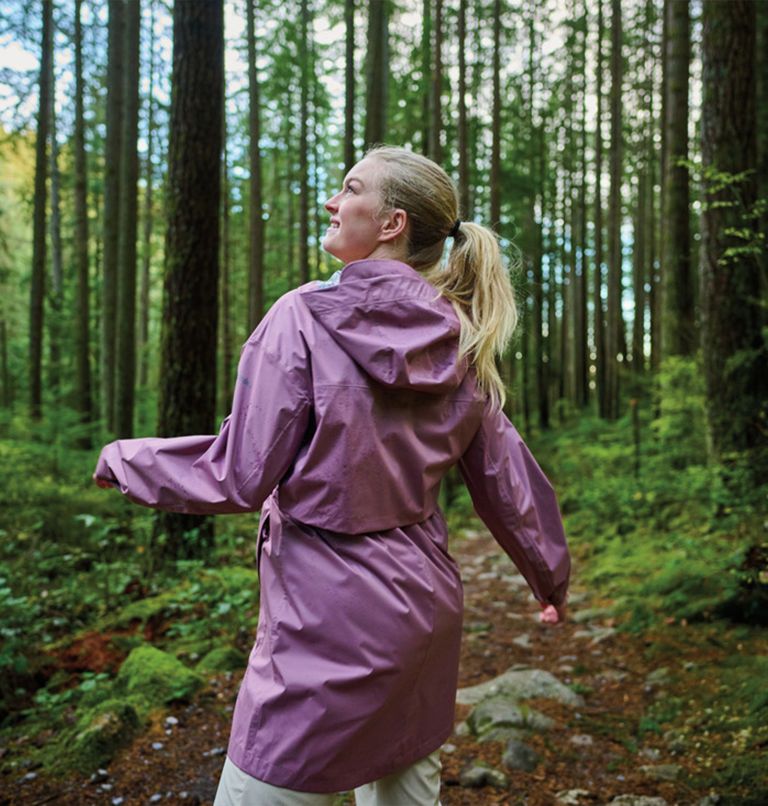 Women's Weekend Adventure II Long Waterproof Jacket, Color: Fig, image 9