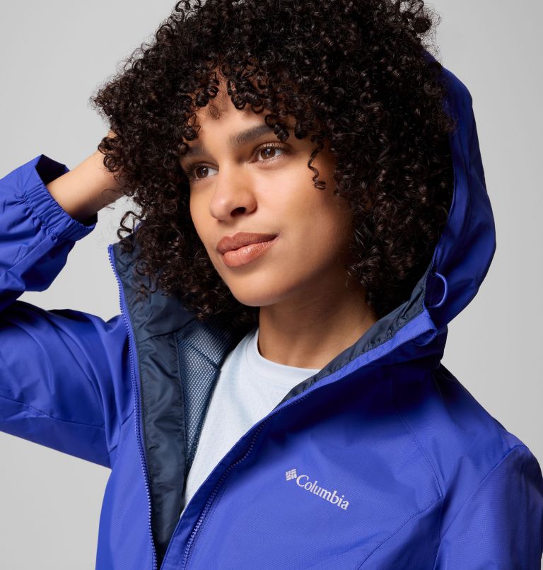 Women's Scattered Showers Jacket, Color: Clematis Blue, image 4