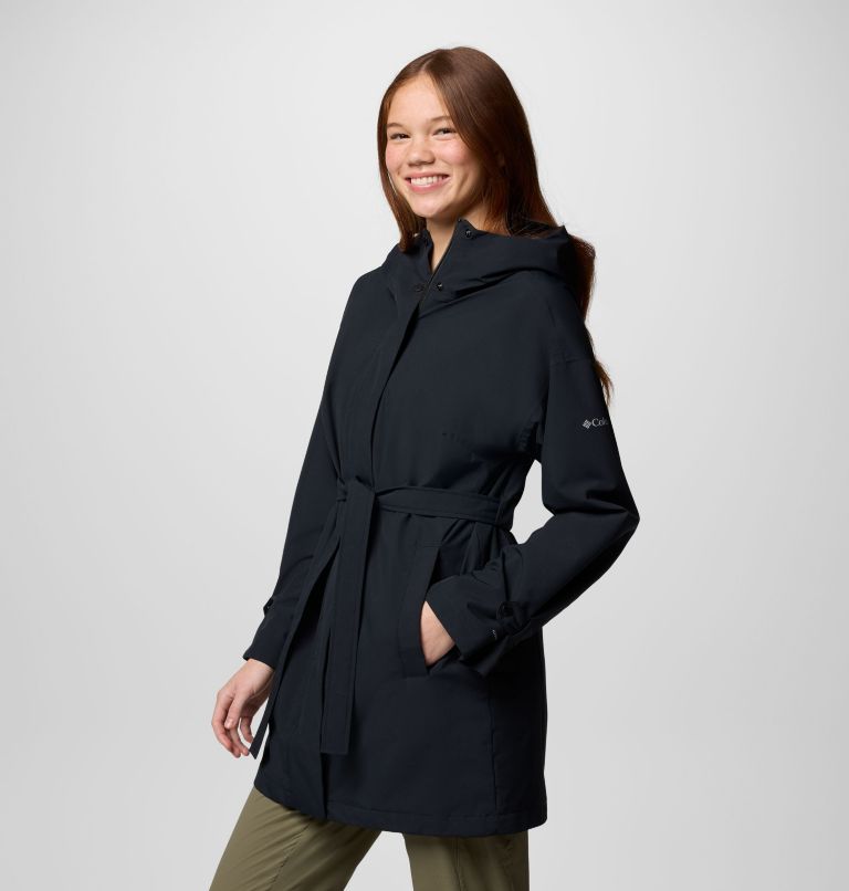 Women's Here And There III Trench Jacket, Color: Black, image 3