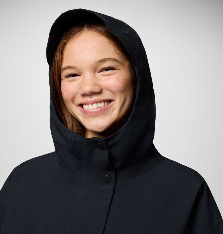 Women's Here And There III Waterproof Trench Jacket, Color: Black, image 4